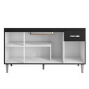 Ver imagem 3 de Balcão Cozinha Gabriela 3 Porta 150cm S-t Ajl Preto