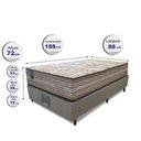 Ver imagem 2 de Cama Box Solteiro Colchão Pillow In + Box 88x188x72 Molas Ensacadas Cama inBox Duo Linem Bege