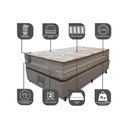 Ver imagem 3 de Cama Box Solteiro Colchão Pillow In + Box 88x188x72 Molas Ensacadas Cama inBox Duo Linem Bege
