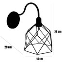 Ver imagem 2 de Luminária Arandela de Parede Aramada Cálice Cobre Rose Gold Industrial Retro Preto Agp Ilumini