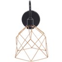 Ver imagem 4 de Luminária Arandela de Parede Aramada Cálice Cobre Rose Gold Industrial Retro Preto Agp Ilumini