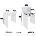 Ver mais imagens de Penteadeira Mesa Maquiagem Quarto Camarim Branco com Espelho