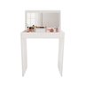 Penteadeira Mesa Maquiagem Quarto Camarim Branco com Espelho - 4