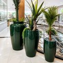 Ver imagem 2 de Vaso Fibra de Vidro Atenas m 67cm Decorativo Verde Escuro
