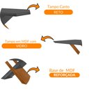 Ver imagem 4 de Mesa para Sala de Jantar Carol 180cm Em MDF e Vidro canto reto