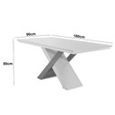 Ver imagem 3 de Mesa para Sala de Jantar Carol 180cm Em MDF e Vidro canto reto
