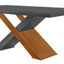 Ver imagem 2 de Mesa para Sala de Jantar Carol 180cm Em MDF e Vidro canto reto