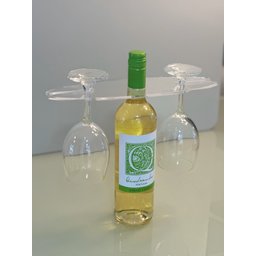 Porta Vinho com Suporte para 2 Taças em Acrílico - 1
