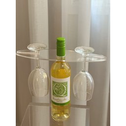 Porta Vinho com Suporte para 2 Taças em Acrílico - 3