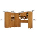 Ver imagem 4 de Guarda-Roupa Casal Modulado Positano 9 Portas 2 Gavetas com Espelho e Pés Cinamomo - Pnr Móveis