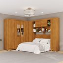 Ver imagem 1 de Guarda-Roupa Casal Modulado Positano 9 Portas 2 Gavetas com Espelho e Pés Cinamomo - Pnr Móveis