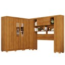 Ver imagem 3 de Guarda-Roupa Casal Modulado Positano 9 Portas 2 Gavetas com Espelho e Pés Cinamomo - Pnr Móveis