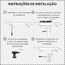 Ver imagem 5 de Kit 2 Prateleiras 80 X 30cm Branca com Mão Francesa
