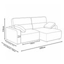 Ver imagem 3 de Sofá Sala de Estar Polo Retrátil Reclinável Bipartido 280cm 4 Lugares Bouclê Bege M1 - Monari Design