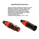 Ver imagem 3 de Multicabos com Conectores Xlr 4 Vias - Profissional 15 Metros