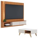 Ver imagem 1 de Home Suspenso Egeu Freijó Off White com Mesa de Centro Jeri Off White Freijó - Colibri