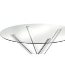 Ver imagem 5 de Mesa P- Cozinha Volga C- Tampo de Vidro Redondo 95cm Niquel - Kappesberg