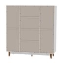 Ver mais imagens de Guarda-Roupa Casal 4 Portas 3 Gavetas Vintage Olivar