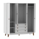 Ver imagem 5 de Guarda-Roupa Casal 4 Portas 3 Gavetas Vintage Olivar