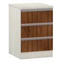 Ver imagem 1 de Mesa de Cabeceira 3 Gavetas 40cm Estrutura Legno Crema Prime Plus Luciane Móveis