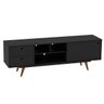 Rack Retro Tv 60 Polegadas 85 Preto Ac - 5
