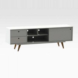 Rack Retro Tv 60 Polegadas 85 Branco Mdf/Mdp 162cm Olivar - 3