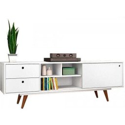 Rack Retro Tv 60 Polegadas 85 Branco Mdf/Mdp 162cm Olivar - 2