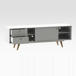 Rack Retro Tv 60 Polegadas 85 Branco Mdf/Mdp 162cm Olivar - 5