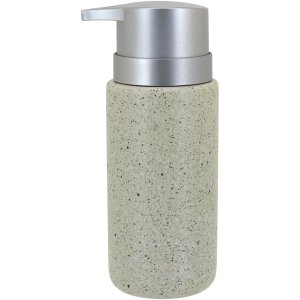 CLÁSSICO PORTA SABONETE LIQUIDO 16x8x6cm 260ml CERÂMICA BEGE