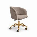 Ver imagem 2 de Cadeira Poltrona Lua Home Office Base Dourada com Rodinhas