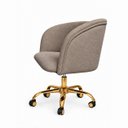 Ver imagem 3 de Cadeira Poltrona Lua Home Office Base Dourada com Rodinhas