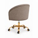 Ver imagem 4 de Cadeira Poltrona Lua Home Office Base Dourada com Rodinhas