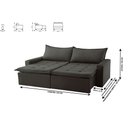 Ver imagem 3 de Sofa Cama e Reclinavel Imperatriz 2,20m 04 Lugares Txr