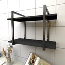 Ver imagem 1 de Prateleira industrial com dois niveis cor preto 40x30x60