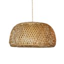 Ver imagem 1 de Pendente Sumatra 45cm Madeira e Fibra de Bambu Natural Soquete E27 Design Rústico para Ambientes Int