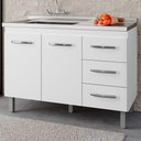 Ver imagem 5 de Balcao P/ Pia sem Tampo Bianca 120 Cm Branco Mobbs