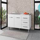 Ver imagem 2 de Balcao P/ Pia sem Tampo Bianca 120 Cm Branco Mobbs