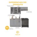 Ver imagem 5 de Armário de Cozinha Modulada Compacta Fidelitá Nara 100% MDF 3 Peças 200cm 8 Portas 2 Gavetas sem