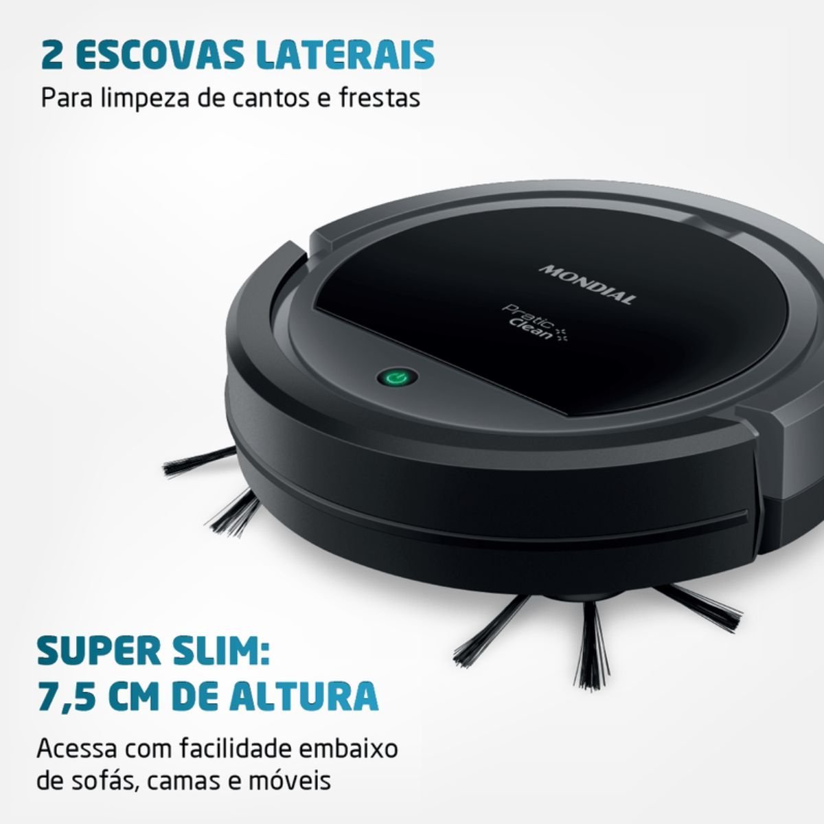 Robô Aspirador de Pó Mondial Pratic Clean Rb11 Cinza Bivolt - 4