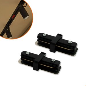 Conector Emenda Tipo Linear Reta Preta para Trilho Eletrificado