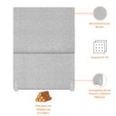 Ver imagem 2 de Cabeceira Encantador Cama Box Solteiro 100 Cm Estofada Revestida em Bouclé