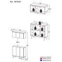 Ver imagem 3 de Conjunto Gabinete de Banheiro e Armário Aéreo 3 Portas Retrô Multimóveis Mp5055 Branco/natural