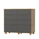 Ver imagem 5 de Cômoda para Quarto 8 Gavetas 121cm Dubai Intense Nature Alasca Marrom