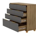 Ver imagem 2 de Cômoda para Quarto 8 Gavetas 121cm Dubai Intense Nature Alasca Marrom