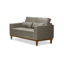 Ver imagem 2 de Sofá Living Valência 1,58 Mts C/base Madeira Decor - Corino Bege