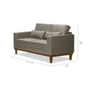 Ver imagem 3 de Sofá Living Valência 1,58 Mts C/base Madeira Decor - Corino Bege
