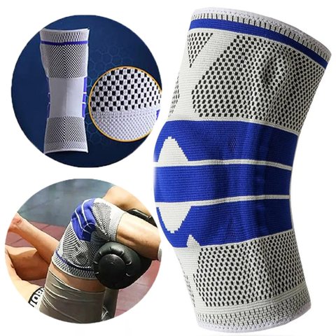 Joelheira Ortopedica Gel Silicone Compressao Joelho Apoio Patela Pernas Ativa Circulaçao Melhora Ten