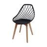 Cadeira Kaila Pp Preto Wood Cx4 - 3