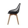 Cadeira Kaila Pp Preto Wood Cx4 - 4