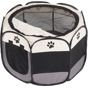 Cercado Pet Dobrável Portátil Casinha Cachorro Cão e Gatos Tamanho Grande 91cm - Cinza
